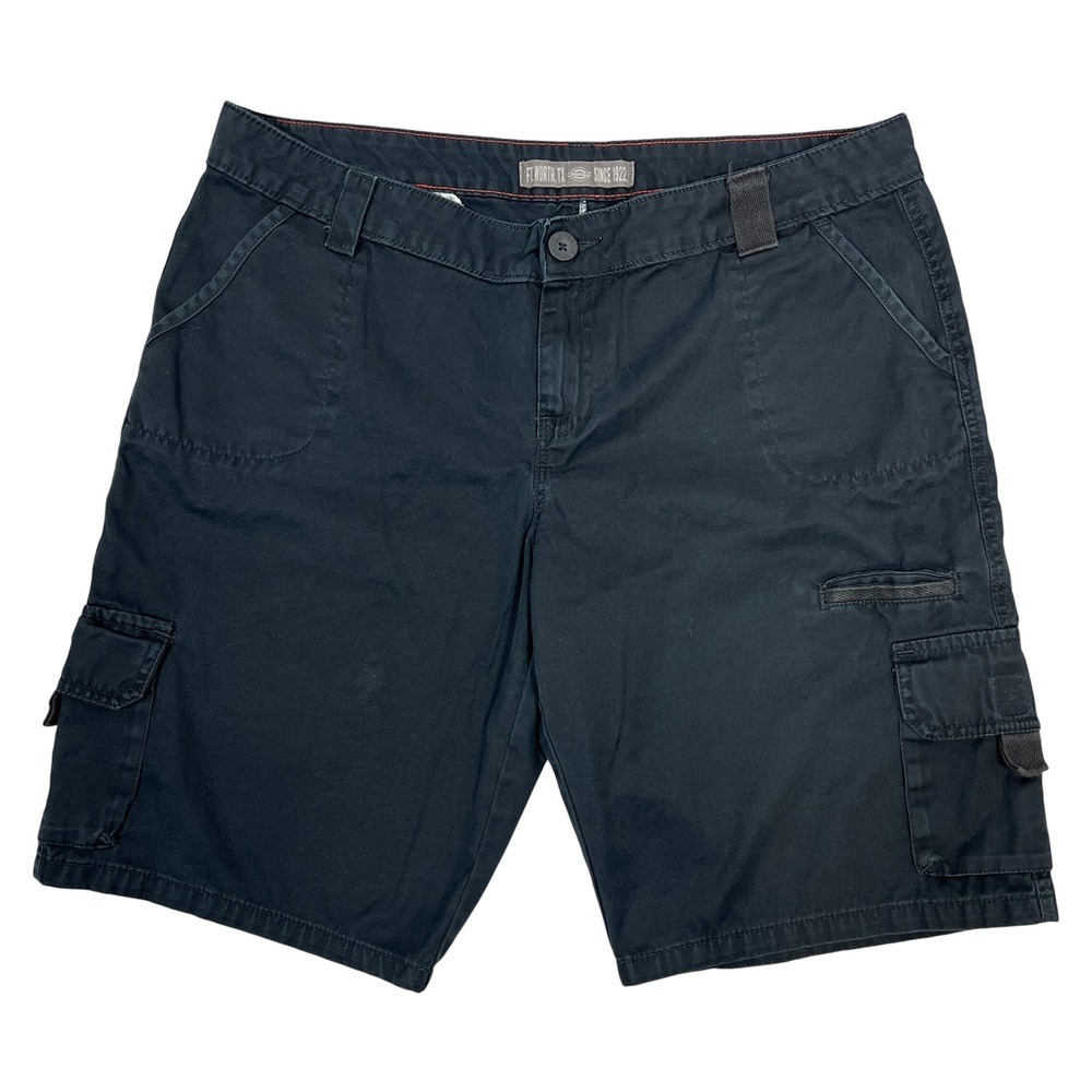 Dickies Relaxed Fit Cargo Shorts 16 Black Cotton Y2K Gorpcore Workwear Utility